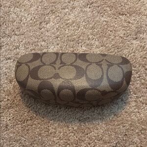 Like New Coach Brown Patterned Eyeglass Case